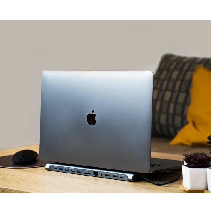 XtremeMac Type-C 12 In 1 Docking Hub Station - Silver - Tashqila XtremeMac Type-C 12 In 1 Docking Hub Station - Silver - Tashqila